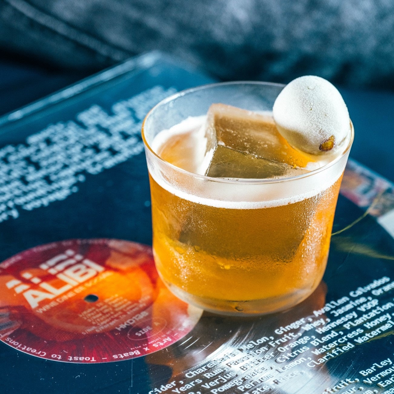 Alibi signature cocktail menu at Cordis, Hong Kong